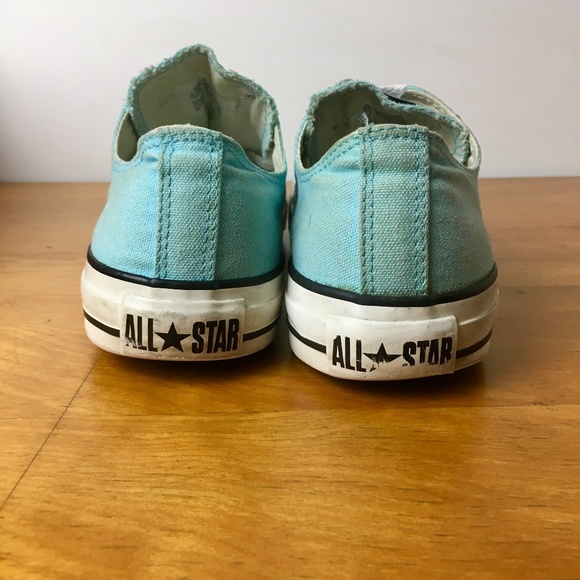Turquoise Converse Chuck Taylor All Star Canvas Low Tops - Unisex Mens 7/Women 9 - Picture 6 of 11